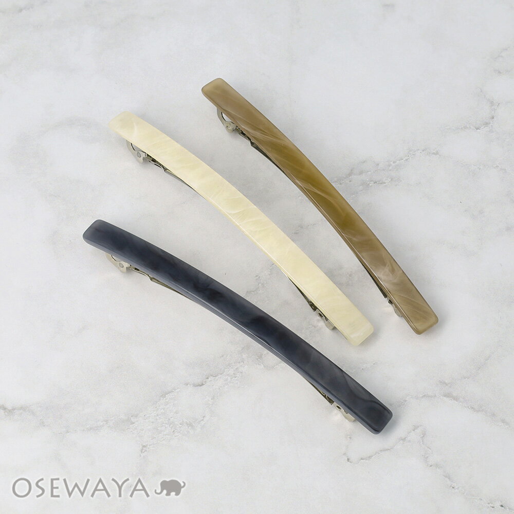 乐天商城 - バレッタ マーブル 細見 | OSEWAYA ヘアアクセサリー ヘアアクセ レディース 女性 大人 プレゼント ギフト 結婚式 カジュアル おしゃれ オシャレ かわいい 可愛い