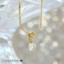 ネックレス ニッケルフリー メタル ダブル ストーン キュービックジルコニア プチネックレス | OSEWAYA アクセサリー レディース 女性 大人 プレゼント ギフト 結婚式 誕生日