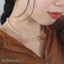 ネックレス ニッケルフリー パール メタル チェーン マンテル ショートネックレス | OSEWAYA アクセサリー レディース 女性 大人 プレゼント 誕生日