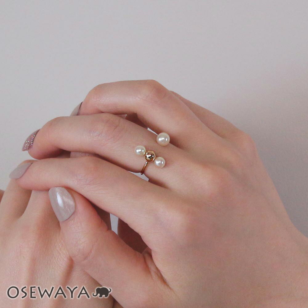 【楽天スーパーSALE 半額】リング パール メタル ボール フリーサイズ 指輪 | OSEWAYA アクセサリー レディース 女性 大人 プレゼント ギフト ...