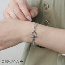 ブレスレット ステンレス マンテル ボールx小豆 2連 チェーンブレスレット | OSEWAYA アクセサリー レディース 女性 大人 プレゼント 誕生日
