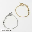 ブレスレット ステンレス マンテル ボール チェーンブレスレット | OSEWAYA アクセサリー レディース 女性 大人 プレゼント ギフト 結婚式 誕生日 ...