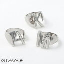 リング ニッケルフリー イニシャル アルファベット A K M R S Y シルバー メタル 12号 指輪 | OSEWAYA アクセサリー レディース 女性 ...