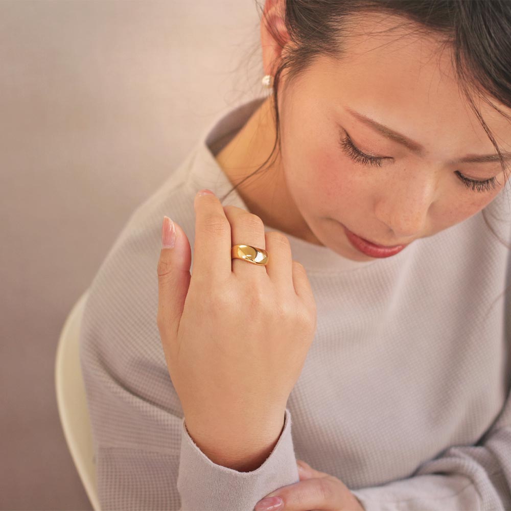 【送料無料】リング ステンレス メタル シンプル 幅広 ボリューム 11号 13号 15号 指輪 | OSEWAYA アクセサリー レディース 女性 大人 プレゼント 誕生日 osewaya-10079593 OSEWAYA サンプル画像3