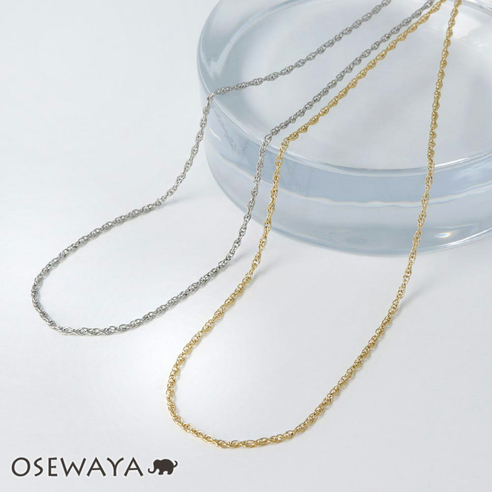 【楽天スーパーSALE 半額】ネックレス ステンレス ダブル スクリューチェーン プチネックレス | OSEWAYA 金属アレルギー アクセサリー レディース ...