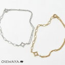 ブレスレット ニッケルフリー メタル ロンバス ストーン チェーン フィックスブレスレット | OSEWAYA アクセサリー 金属アレルギー レディース 女性 大人 プレゼント オシャレ かわいい