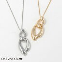 ネックレス ニッケルフリー メタル ひねり オーバル ロングネックレス | OSEWAYA アクセサリー 金属アレルギー レディース 女性 大人 プレゼント ギフト 結婚式 誕生日 オシャレ