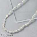 ネックレス ニッケルフリー パール シルバー メタル 多面カット ラウンド ビーズ ショートネックレス | OSEWAYA アクセサリー レディース 金属アレルギー 女性 大人 プレゼント 誕生日