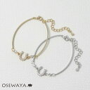 ブレスレット ホースシュー 馬蹄 ストーン メタル チェーンブレスレット | OSEWAYA アクセサリー レディース 女性 大人 プレゼント ギフト 結婚式 誕生日