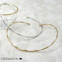 ネックレス ニッケルフリー メタル ツイスト チョーカー | OSEWAYA アクセサリー 金属アレルギー レディース 女性 大人 プレゼント ギフト 結婚式 誕生日 オシャレ かわいい