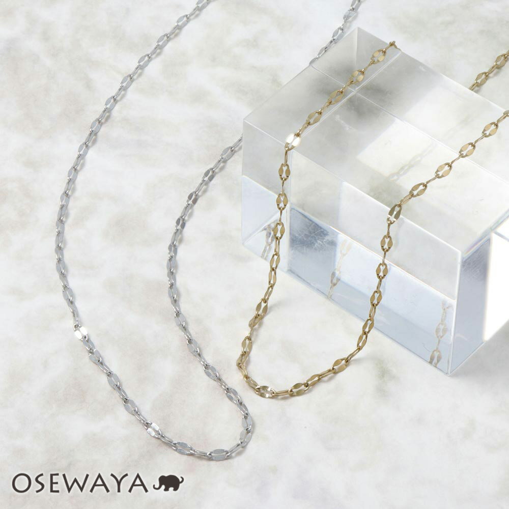 ネックレス ペタルチェーン ステンレス マグネット プチネックレス | OSEWAYA アクセサリー 金属アレルギー レディー…