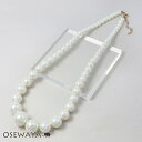 【送料無料】ネックレス パール 19mm玉 ロングネックレス | OSEWAYA シンプル 上品 大人可愛い アクセサリー ギフト プレゼント エレガント フェミニン オフィス 通勤 きれいめ