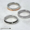 リング カットガラス 平打ち ストレート バイカラー 11号 13号 15号 17号 指輪 金属アレルギー 日本製 | OSEWAYA 大人 上品 エレガント 華奢 シンプル オフィス 通勤 重ね付け プレゼント