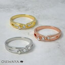 リング スリー ストーン 透かし クロス ニッケルフリー 指輪 日本製 | OSEWAYA アクセサリー レディース 女性 大人 プレゼント 誕生日 1