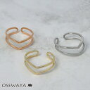 リング ニッケルフリー 金属アレルギー対応 シンプル ダブル Vライン フリーサイズ 指輪 日本製 | OSEWAYA 大人 上品 エレガント 華奢 シンプル オフィス 通勤 重ね付け プレゼント ギフト