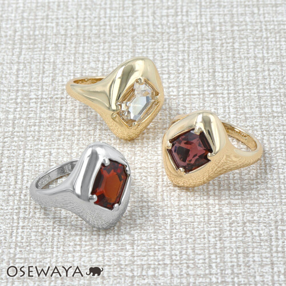 リング ニッケルフリー メタル ジェム 12号 指輪 | OSEWAYA アクセサリー レディー...