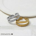 【送料無料】リング ステンレス プレーンxツイスト 2連風 13号 15号 指輪 | OSEWAYA アクセサリー レディース 金属アレルギー 女性 大人 プレゼント ギフト 結婚式 誕生日 おしゃれ オシャレ