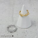 リング ニッケルフリー メタル ぷっくり ウェーブ 12号 指輪 | OSEWAYA アクセサリー レディース 金属アレルギー 女性 大人 プレゼント ギフト 結婚式 誕生日 オシャレ かわいい