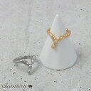 リング ニッケルフリー メタル ドット ハーフ ライン V字 12号 指輪 | OSEWAYA アクセサリー レディース 金属アレルギー 女性 大人 プレゼント ギフト 結婚式 誕生日 オシャレ