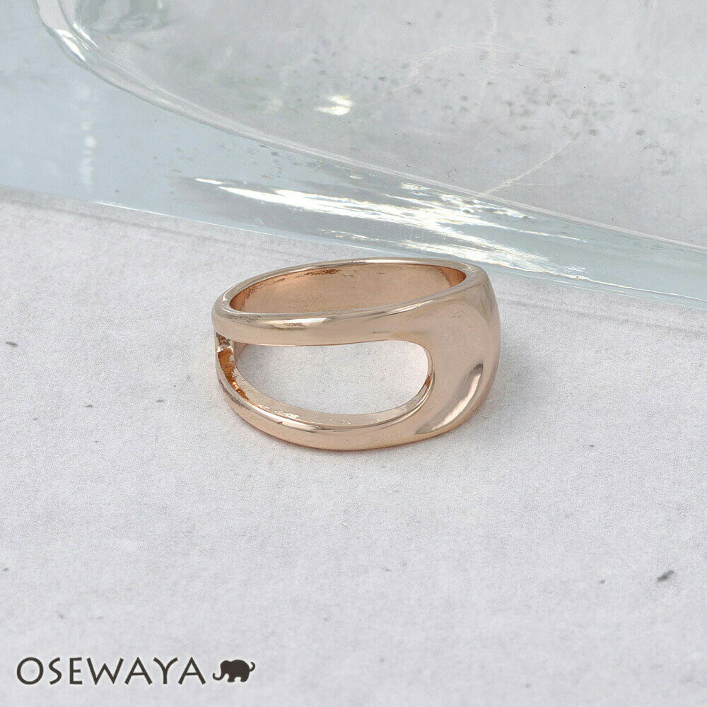 【楽天スーパーSALE 半額】リング ニッケルフリー ロゼシルバー オーバル 2連風 13号 指輪| OSEWAYA アクセサリー 金属アレルギー レディース ...