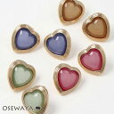 ピアス ニッケルフリー メタル フレーム クリアカラー ハート チタンポスト スタッドピアス | OSEWAYA アクセサリー 金属アレルギー レディース 女性 大人 プレゼント ギフト 結婚式 誕生日