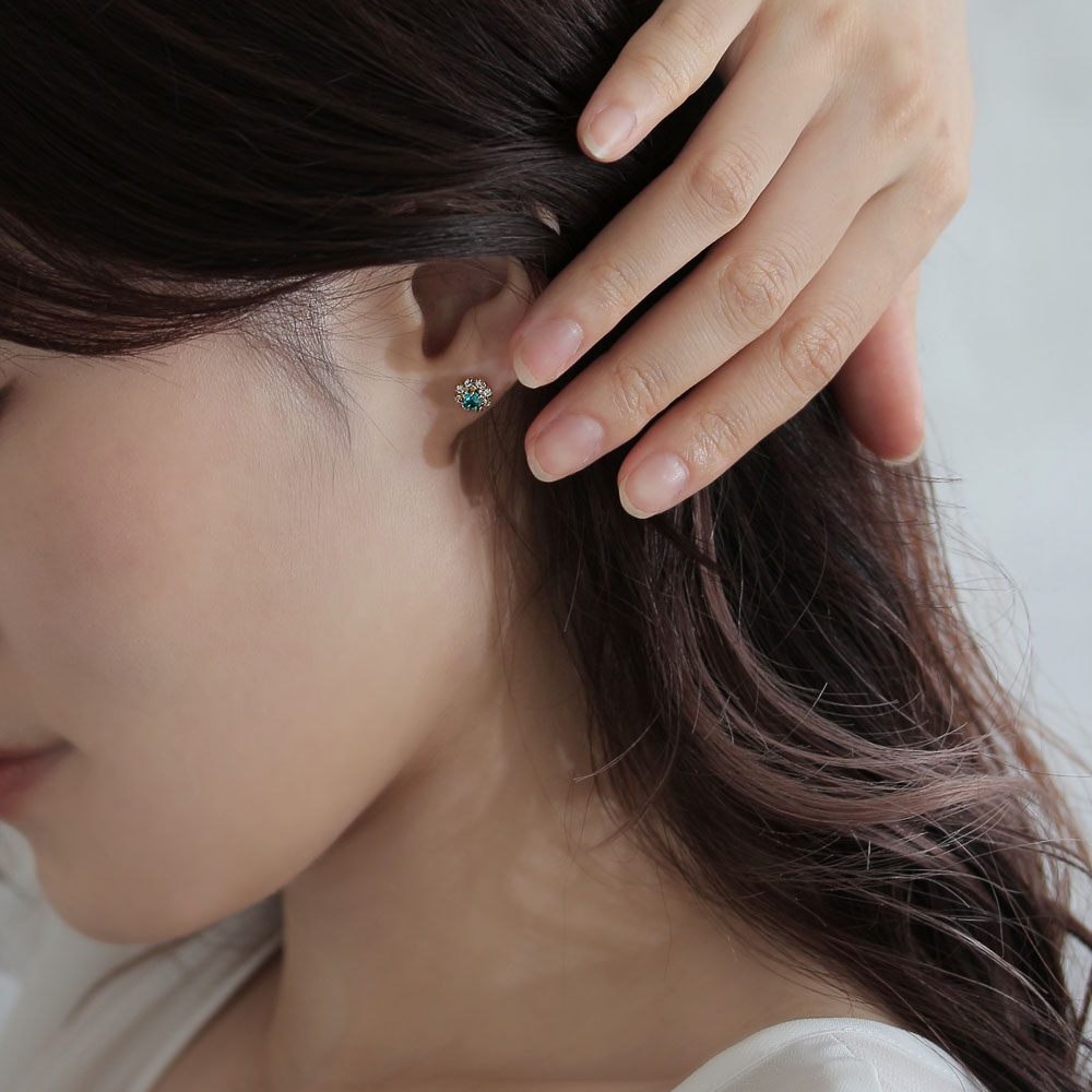 ピアス ビジュー ストーン スタッドピアス | OSEWAYA アクセサリー レディース 女...