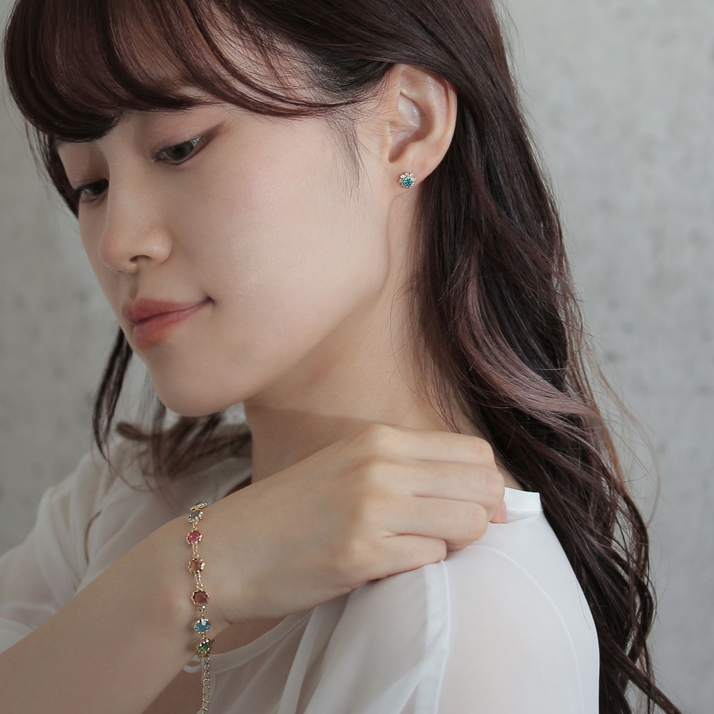 ピアス ビジュー ストーン スタッドピアス | OSEWAYA アクセサリー レディース 女...