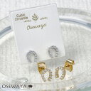 ピアス ホースシュー 馬蹄 キュービックジルコニア スタッドピアス | OSEWAYA アクセサリー レディース 女性 大人 プレゼント 誕生日