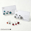 ピアス ラメ ストーン メタル 5個セット チタンポスト サージカルステンレスポスト スタッドピアス | OSEWAYA アクセサリー レディース 女性 大人 プレゼント ギフト 結婚式 誕生日 おしゃれ