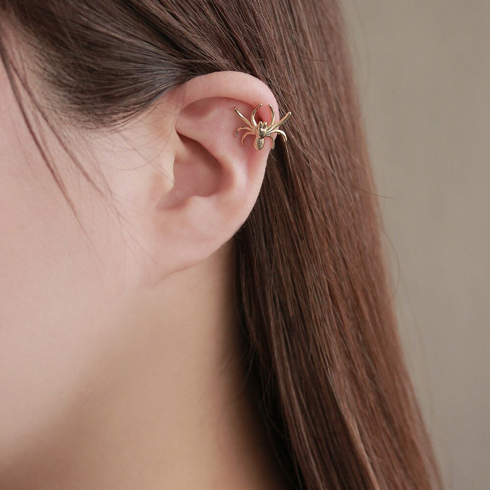 ボディピアス 蜘蛛 クモ スパイダー ストレートバーベル ネジ式 サージカルステンレス 14G 【1個販売】 | OSEWAYA アクセサリー レディース 女性 大人 プレゼント オシャレ 可愛いの商品画像 2