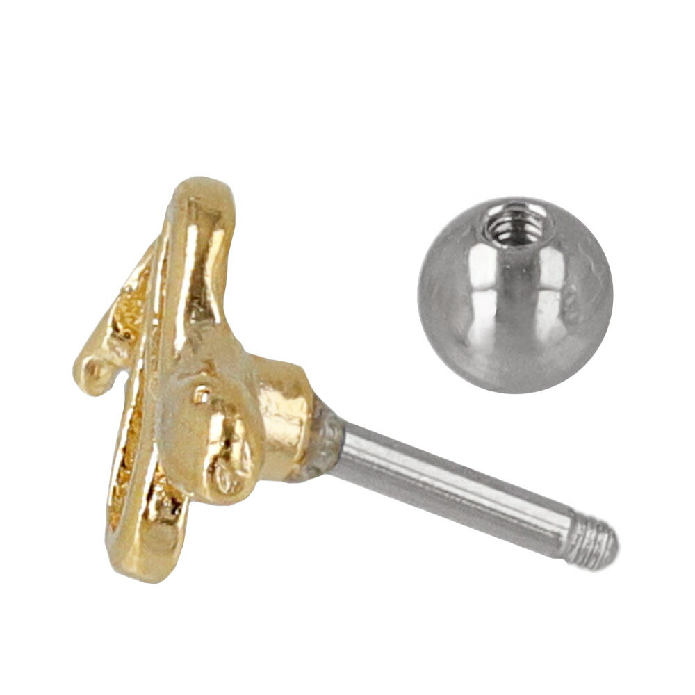 ボディピアス 蛇 ヘビ スネーク ストレートバーベル ネジ式 サージカルステンレス 16G 【1個販売】 | OSEWAYA アクセサリー レディース 女性 大人 プレゼント オシャレ かわいい シンプル