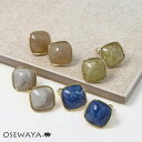 イヤリング ニッケルフリー メタル マーブル アクリル ロンバス ネジバネ式イヤリング | OSEWAYA アクセサリー レディース 金属アレルギー 女性 大人 プレゼント ギフト 結婚式 誕生日 おしゃれ