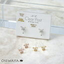 樹脂ピアス ニッケルフリー ミニ 蝶 バタフライ キュービックジルコニア 樹脂ポスト スタッドピアス | OSEWAYA アクセサリー レディース 女性 金属アレルギー対応 プレゼント ギフト