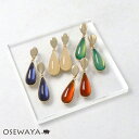 イヤリング ニッケルフリー メタル カラー ドロップ ネジバネ式イヤリング | OSEWAYA アクセサリー レディース 金属アレルギー対応 女性 大人 プレゼ...