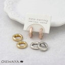 【送料無料】イヤリング ニッケルフリー メタル 丸甲 フープイヤリング | OSEWAYA アクセサリー レディース 女性 大人 プレゼント オシャレ かわいい