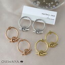 ピアス Errer series ステンレス ノット サークル ステンレスポスト ドロップピアス OSEWAYA アクセサリー 金属アレルギー レディース 女性 大人 プレゼント ギフト 結婚式 誕生日 おしゃれ オシャレ