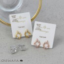 ピアス ニッケルフリー キュービックジルコニア ミニ コネクト チタンポスト スタッドピアス | OSEWAYA アクセサリー 金属アレルギー レディース 女性 大人 プレゼント ギフト 結婚式 誕生日