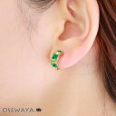 【送料無料】イヤリング スクエア ビジュー ライン フープ風 ネジバネ式イヤリング | OSEWAYA アクセサリー レディース 女性 大人 プレゼント ギフト...