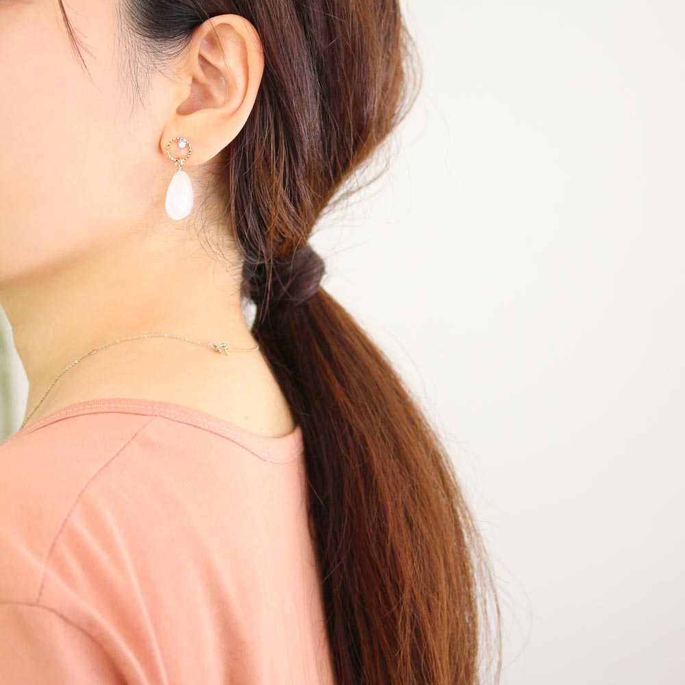 【送料無料】ピアス ストーン カラー マーブル アクリル 天然石風 ポストピアス | アクセサリー レディース 女性 大人 プレゼント ギフト 結婚式 誕生日 おしゃれ オシャレ 可愛い シンプル