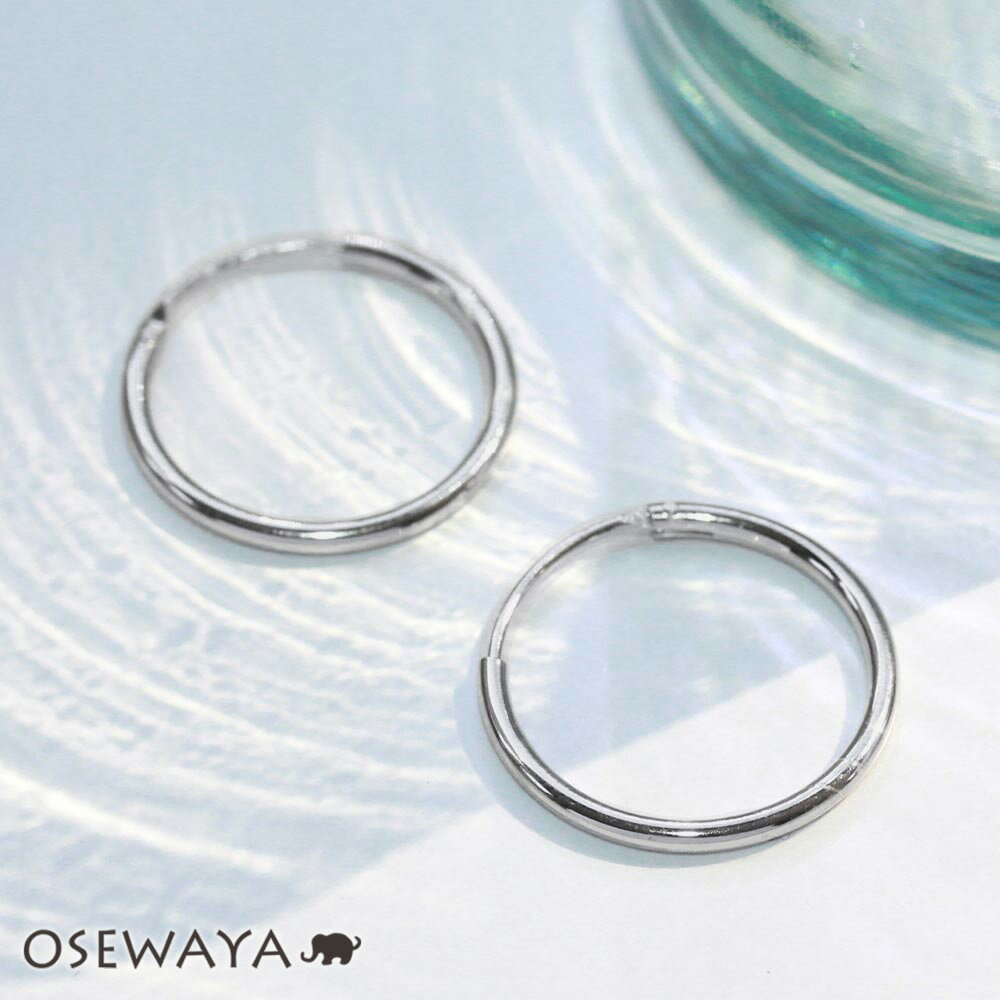 Rakuten - ピアス シルバー925 1.5cm フープ ポストピアス | OSEWAYA アクセサリー レディース 女性 大人 プレゼント 誕生日