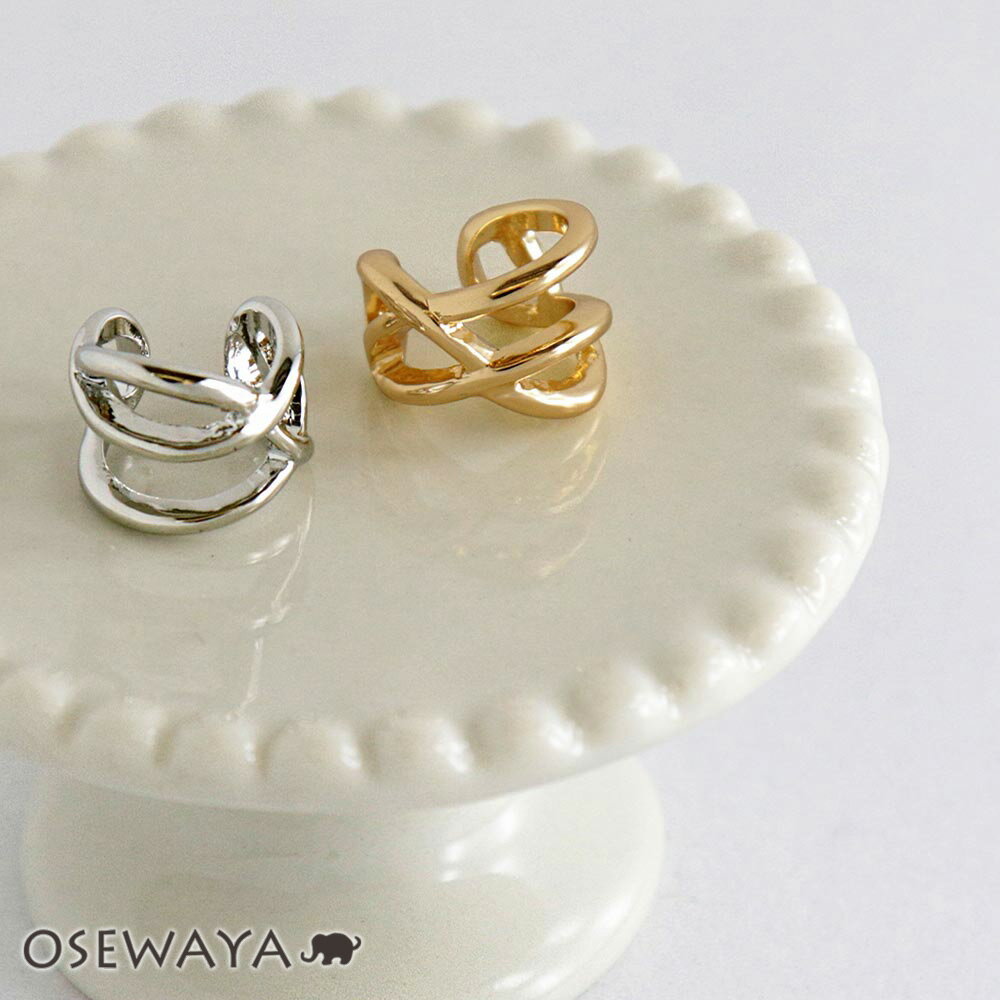 【楽天スーパーSALE 半額】イヤーカフ ニッケルフリー メタル ボリューム ライン イヤリング 【片耳用】 | OSEWAYA アクセサリー レディース 女性...