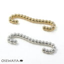 イヤーカフ イヤリング ニッケルフリー メタル ボール カーブ イヤーラップカフ 【片耳用】 | OSEWAYA アクセサリー レディース 女性 大人 プレゼン...
