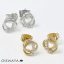 ピアス キュービックジルコニア サークル メタル ポストピアス | OSEWAYA アクセサリー レディース 女性 大人 プレゼント 誕生日