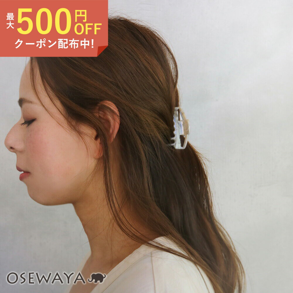 ヘアクリップ バンスクリップ ドイツ製 マーブル | OSEWAYA ヘアアクセサリー ヘアアクセ レディース 女性 大人 プレゼント ギフト 結婚式 カジュアル おしゃれ オシャレ かわいい 可愛い シンプル 20代 30代 40代 50代