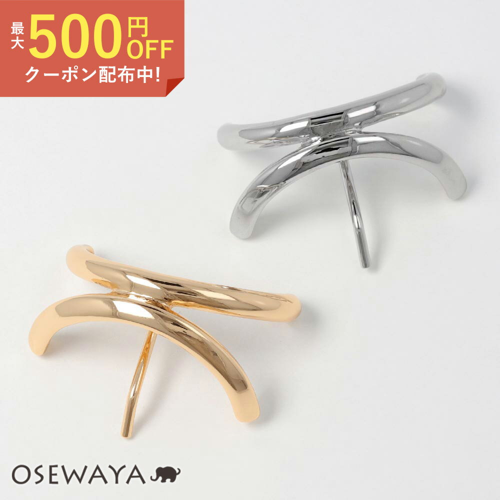 ヘアカフ ニッケルフリー メタル カーブ ダブル ライン ポニーフック | OSEWAYA ヘアアクセサリー ヘアアクセ レディース 女性 大人 プレゼント ギフト 結婚式 カジュアル