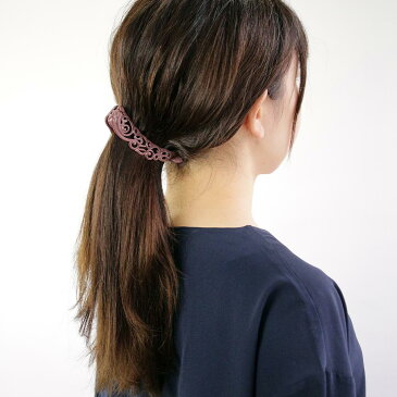 バナナクリップ アラベスク ヘアクリップ ベージュ パープル ブルー | ヘアアクセサリー ヘアアクセ レディース 女性 大人 プレゼント ギフト 結婚式 カジュアル おしゃれ オシャレ かわいい 可愛い シンプル 20代 30代 40代 50代