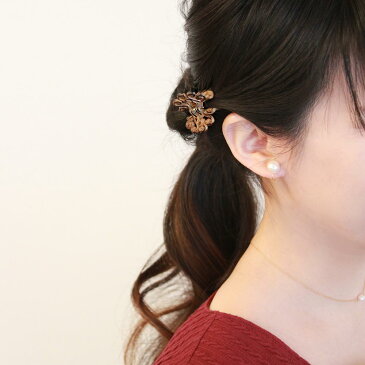 ヘアクリップ ダマスク ウッド風 ミニ バンスクリップ | ヘアアクセサリー ヘアアクセ レディース 女性 大人 プレゼント ギフト 結婚式 カジュアル おしゃれ オシャレ かわいい 可愛い シンプル 20代 30代 40代 50代