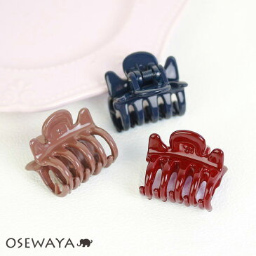 ヘアクリップ ディープ カラー ミニ バンスクリップ ブラウン レッド ネイビー | ヘアアクセサリー ヘアアクセ レディース 女性 大人 プレゼント ギフト 結婚式 カジュアル おしゃれ オシャレ かわいい 可愛い シンプル 20代 30代 40代 50代