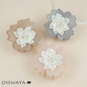 ヘアクリップ ニッケルフリー フラワー バイカラー クリア ビーズ バンスクリップ | OSEWAYA ヘアアクセサリー ヘアアクセ レディース 女性 大人 プレゼント ギフト 結婚式 カジュアル