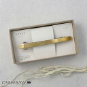 バレッタ 経年変化 BRASS しんちゅう ライン プレート すべり止め付き ケース入り| OSEWAYA ヘアアクセサリー ヘアアクセ レディース 女性 大人...